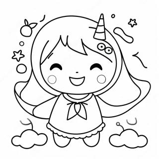 Kawaii Chan Coloring Pages