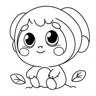 Cute Kawaii Chan With Big Eyes Coloring Page 67444-54073