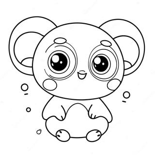 Cute Kawaii Chan With Big Eyes Coloring Page 67444-54075