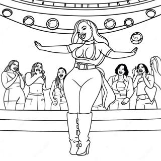 Megan Thee Stallion Performing On Stage Coloring Page 67464-54094