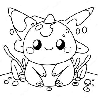 Cute Squishmallow Axolotl Coloring Page 6747-5492