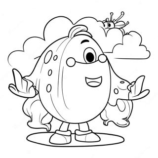 Cloudy With A Chance Of Meatballs 2 Main Characters Coloring Page 67483-54102