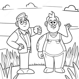 Cloudy With A Chance Of Meatballs 2 Main Characters Coloring Page 67483-54103