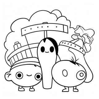 Cloudy With A Chance Of Meatballs 2 Main Characters Coloring Page 67483-54104