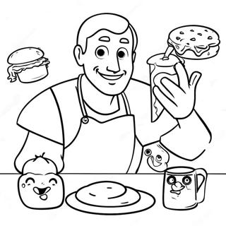 Flint Lockwood Inventing Crazy Food Coloring Page 67484-54107