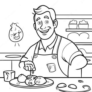 Flint Lockwood Inventing Crazy Food Coloring Page 67484-54108