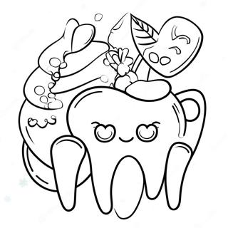 Christmas Dental Hygiene Coloring Page 67503-54115