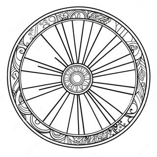 Colorful Wheel Coloring Page 67523-54137