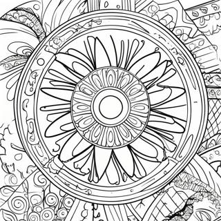 Colorful Wheel Coloring Page 67523-54139