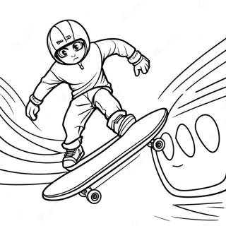 Langa In Action Sk8 The Infinity Coloring Page 67534-54147