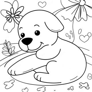 Sleeping Puppy Coloring Page 67553-54162