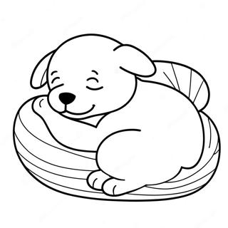 Sleeping Puppy Coloring Page 67553-54164