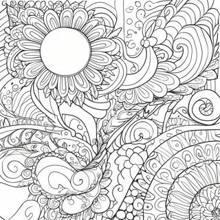 Galaxy Trippy Patterns Coloring Page 6756-5504