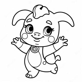 Cute Baby Bop Dancing Coloring Page 67584-54185