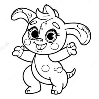 Cute Baby Bop Dancing Coloring Page 67584-54186