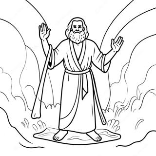 Moses Parting The Waters Coloring Page 67594-54194