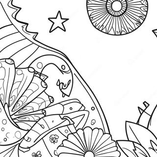 Colorful New Zealand Flag Coloring Page 67614-54220