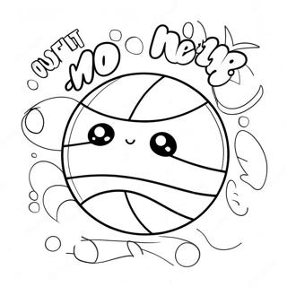 Cute Volleyball Quote Coloring Page 67623-54209