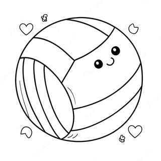 Cute Volleyball Quote Coloring Page 67623-54212