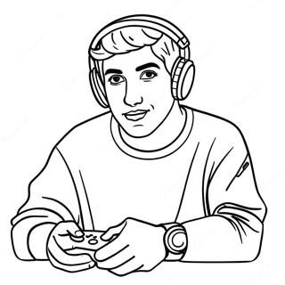 Faze Rug With A Gaming Controller Coloring Page 67634-54221