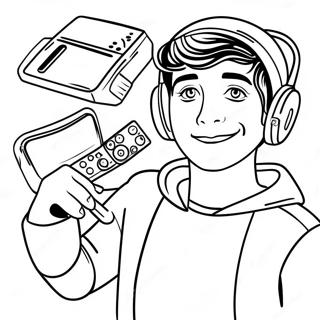 Faze Rug With A Gaming Controller Coloring Page 67634-54224