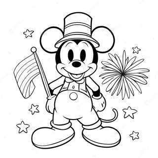 Mickey 4th Of July Coloring Pages