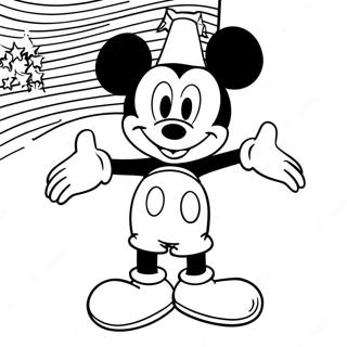 Mickey Mouse 4th Of July Celebration Coloring Page 67643-54232