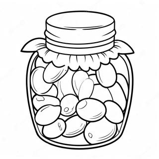 Colorful Jelly Beans In A Jar Coloring Page 67654-54241