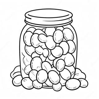 Colorful Jelly Beans In A Jar Coloring Page 67654-54242