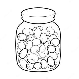 Colorful Jelly Beans In A Jar Coloring Page 67654-54244