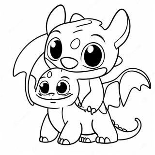 Toothless And Stitch Coloring Page 67683-54262