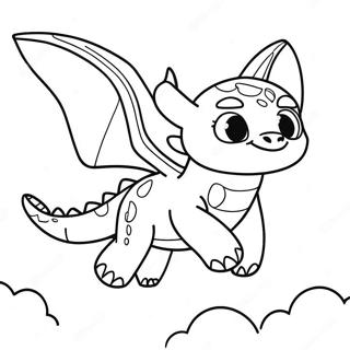 Toothless Flying Through The Sky Coloring Page 67684-54266