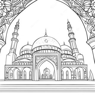 Mosque Coloring Pages