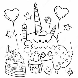 Happy 11th Birthday Celebration Coloring Page 67733-54301