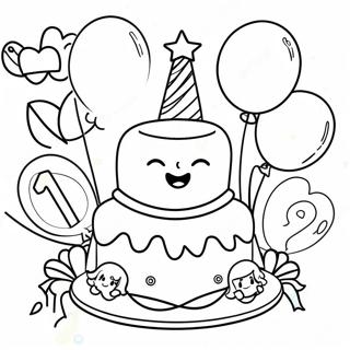 Happy 11th Birthday Celebration Coloring Page 67733-54302