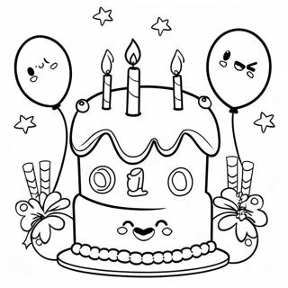 Happy 11th Birthday Celebration Coloring Page 67733-54303