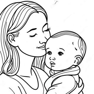 Mom And Baby Coloring Pages