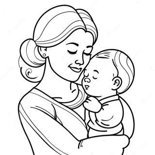 Mom And Baby Coloring Page 67743-54315