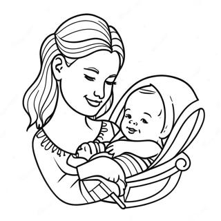 Mom And Baby Coloring Page 67743-54316