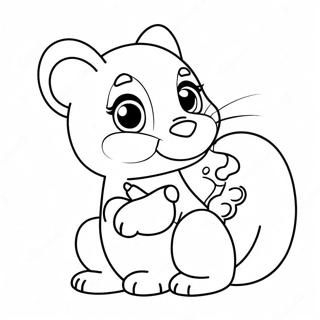 Cute Mom And Baby Animal Coloring Page 67744-54309