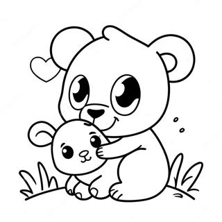 Cute Mom And Baby Animal Coloring Page 67744-54311