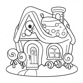 Candy House Coloring Page 67753-54318