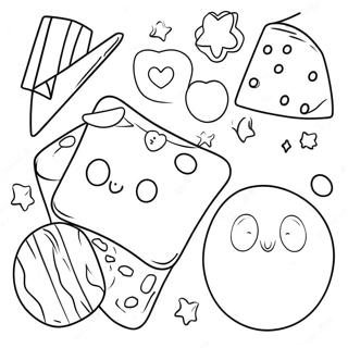 Cut Coloring Page With Fun Shapes 6776-5511