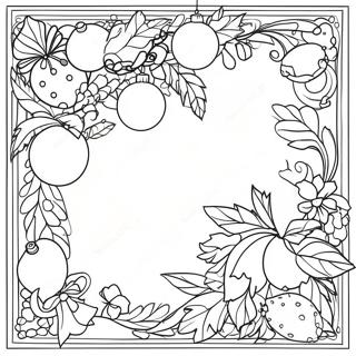 Festive Christmas Border Coloring Page 67774-54335