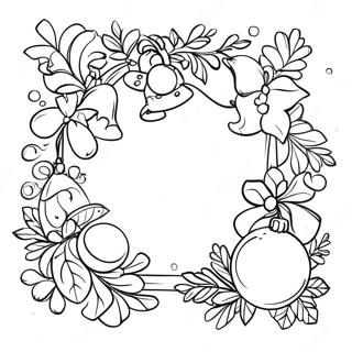 Festive Christmas Border Coloring Page 67774-54336