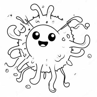 Cute Cartoon Virus Coloring Page 67784-54345