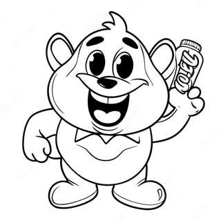 Funny Snickers Mascot Coloring Page 67794-54362