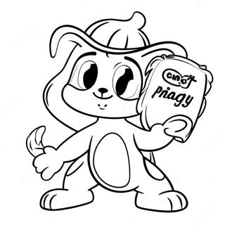 Funny Snickers Mascot Coloring Page 67794-54363