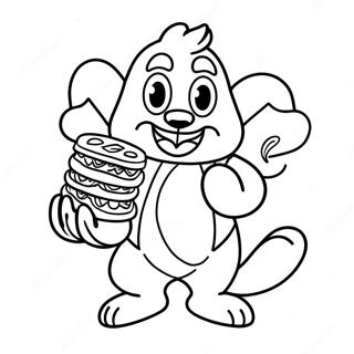 Funny Snickers Mascot Coloring Page 67794-54364