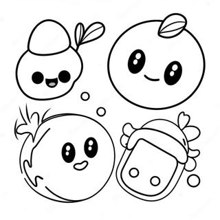 Cute Food Emoji Coloring Page 67804-54357